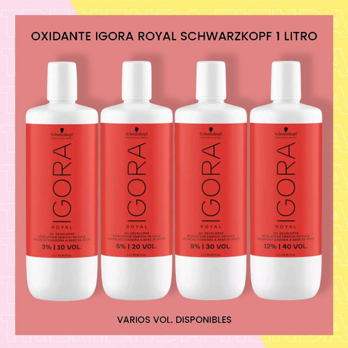 Oxidante Activador Schwarzkopf Igora Royal 20 Volúmenes 1l