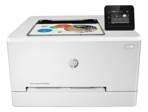 Impressora a cor função única HP LaserJet Pro M255dw com wifi branca 110V - 127V