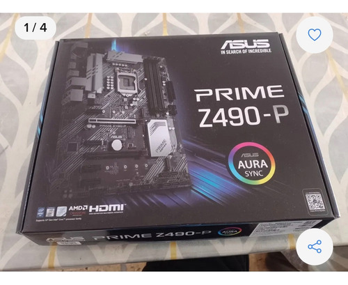 Placa Madre Asus Prime Z490-p, Lga1200, Dual M.2, Ddr4 4600 Negro (Usado)