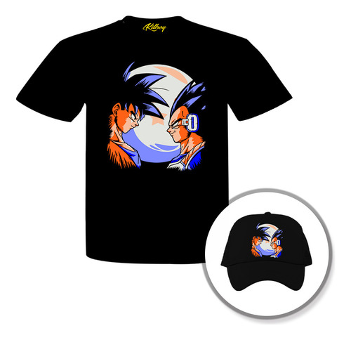 Playera Goku Vs Vegeta Combo Con Gorra Dragon Ball Z Killroy