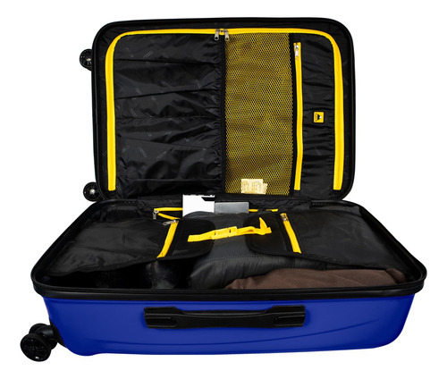 Maleta Rígida 20'' Skypeak Pearl Color Azul Con Candado Tsa Azul Liso