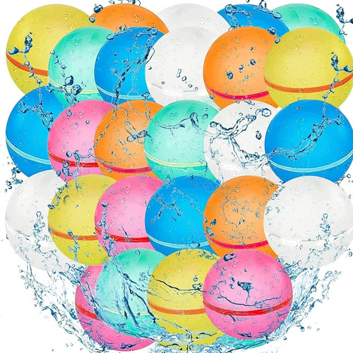 Yohica 24 Pcs Globos De Agua Reutilizables Bolas De Agua, Gl