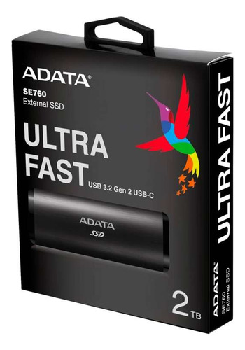 Ssd Disco Duro Externo Adata Solido Se760 2 Teras Usb 3.2 Ge