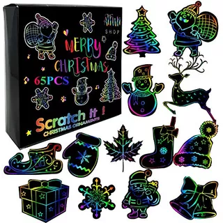 Adornos De Navidad Scratchs 65 Piezas Scratch Artes Y M...