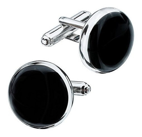 Hawson Mens Gemelos Y Postes Negros Para Camisa De Vestir De
