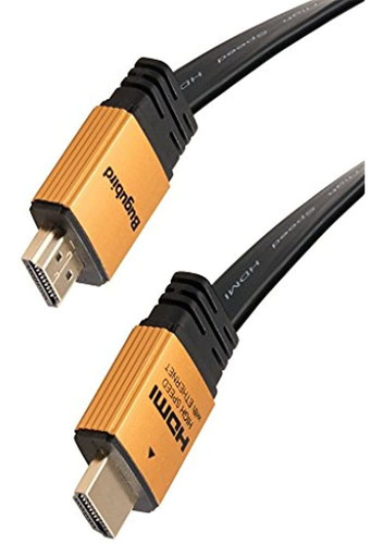 Cable Bugubird Hdmi Plano 3 Pies Color 18 Gbps Cable De Alta