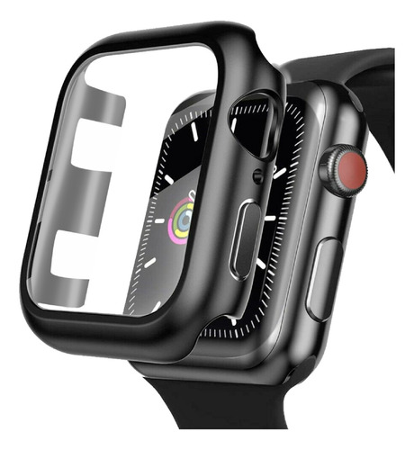 Protector Compatible Con Apple Watch Acrílico Negro Modelos