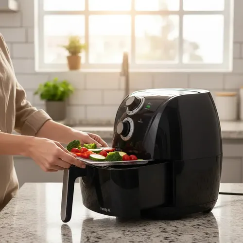 Fritadeira Sem Oleo Air Fryer 4l Mondial Pretoprata 1500w Afn 40 Bfs