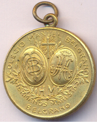 Medalla Buenos Aires Belgrano Colegio Maristas Religión