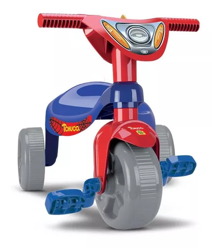 Triciclo Motoca Velotrol Super Teia Infantil Heróis- Tchuco