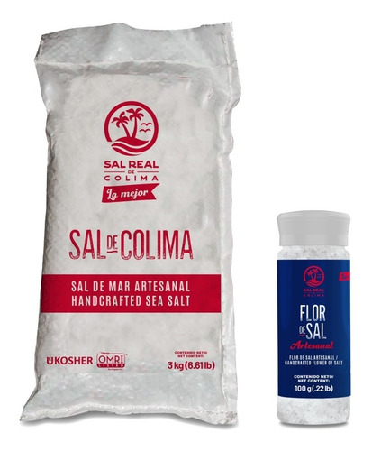 Sal De Mar Artesanal Costal 3 Kg Y Flor De Sal Gourmet 100 G