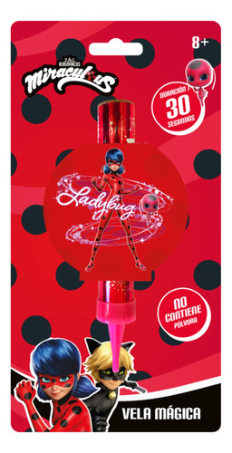 Vela Mágica Chispas Pastel Fiesta Ladybug Lbu0m1