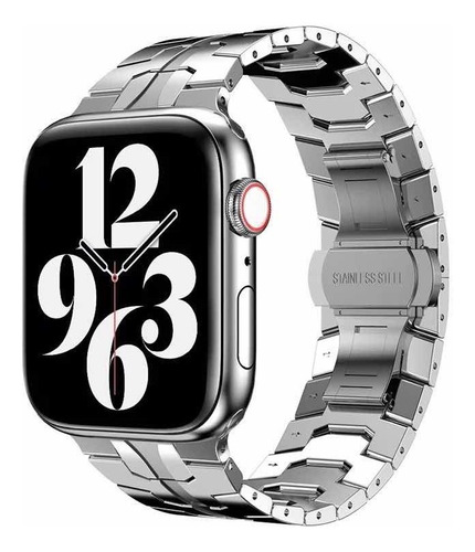 Imagen 1 de 7 de Correa Para Apple Watch Serie 8 Ultra De Acero Inoxidable