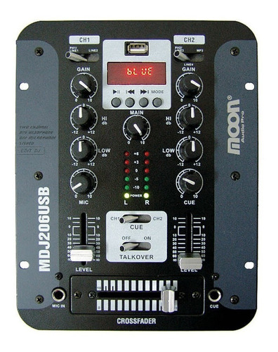 Consola Mixer Moon Mdj206usb 2 Can Rep Usb Bluetooth Esdj