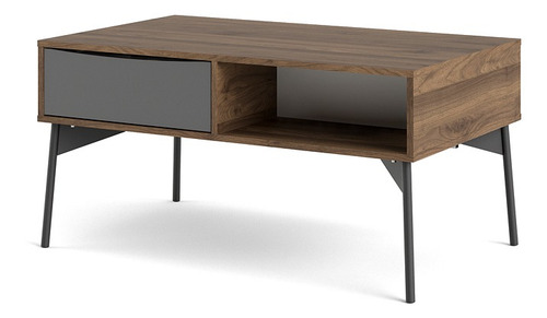Mesa De Centro Furor Nogal Y Gris Këssa Muebles