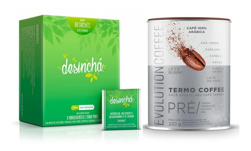 Kit - Desinchá + Evolution Coffee Café Termogênico 