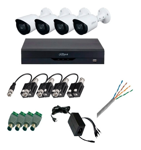 Kit Dvr 8 Canales 5mp + 4 Cámaras 5mp + Baluns + 100m Utp