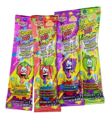 Caramelo Trueno Pop 50 Piezas