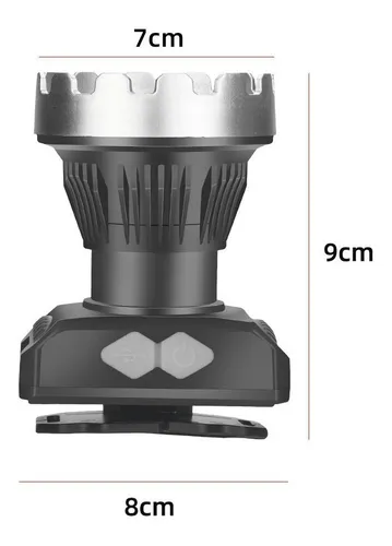 Linterna Led Minero Cabeza Cintillo Usb Recarga Xhp50
