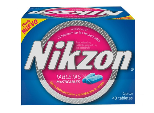 Nikzon Tratamiento Hemorroides 40 Tabletas Masticables