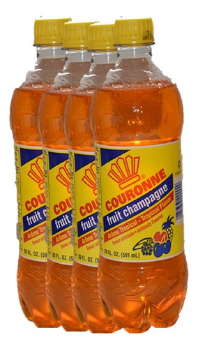 Cola Fruit Champagne Tropical Flavor - 4 Botellas (20 Oz Líq