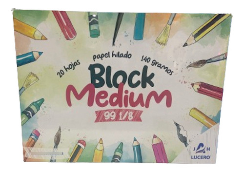 Block De Dibujo Medium 99 1/8 20 Hojas 140gr