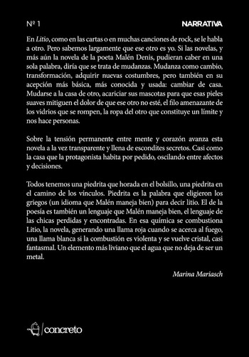 Imagen 2 de 3 de Litio - Malén Denis