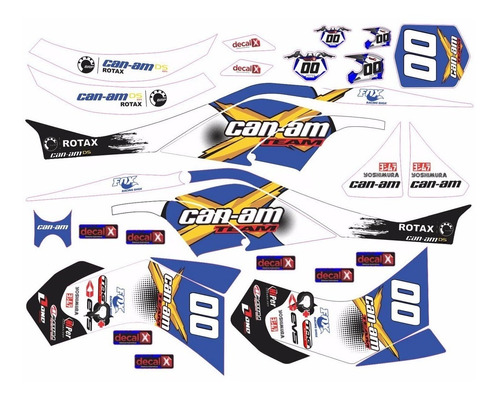 Kit Adesivos Quadriciclo Canam Can Am Ds 450 0,60mm 3m Cn003