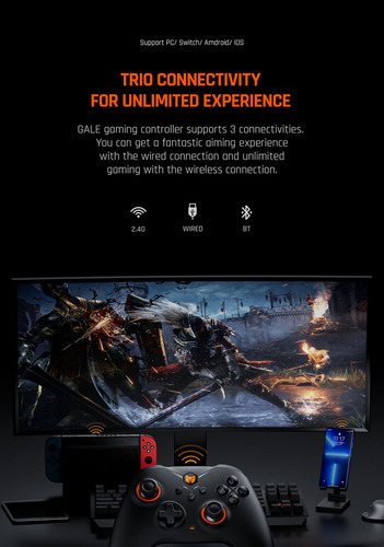 Controlador De Juego Inalámbrico Para Nintendo Switch, Pc