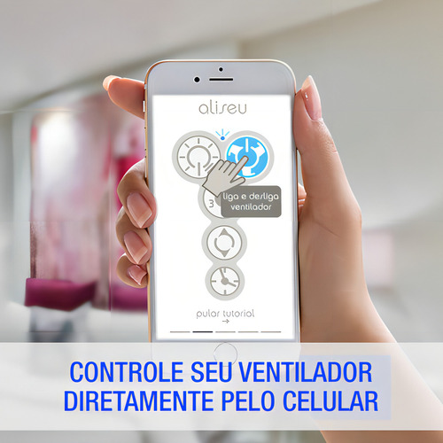 Ventilador De Teto Com Controle Remoto Jet 220v Aliseu Cor da estrutura Branco