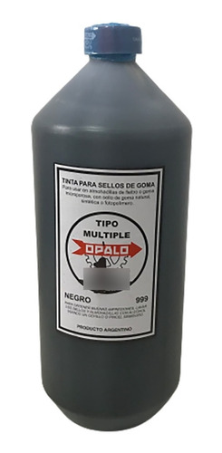 Tinta Para Sellos Opalo 999 Color Negro 1 Litro