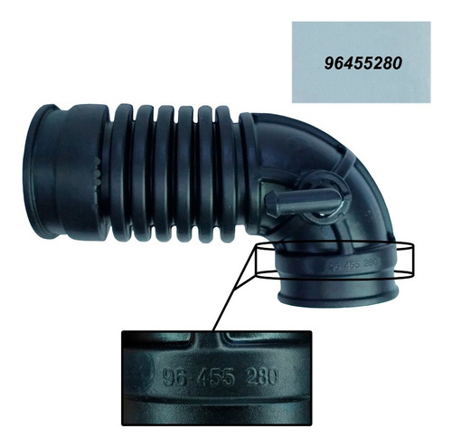 Imagen 8 de 10 de Manguera Ducto Purificador Chevrolet Spark 2005 2006 2007