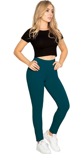 Leggins 100% Algodon Levanta Pompis 3 Por 55 Pretina Ancha