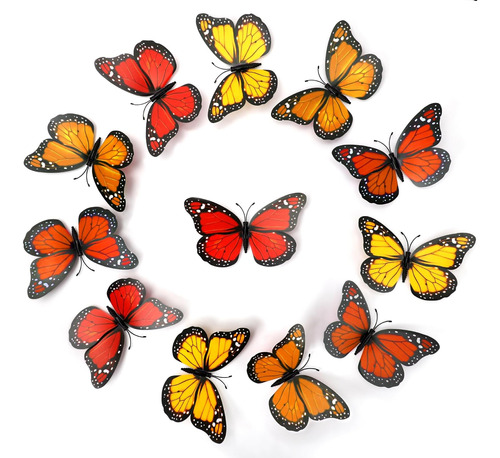 Hommtina 40 Piezas Decoraciones De Mariposas Monarca Para Ma