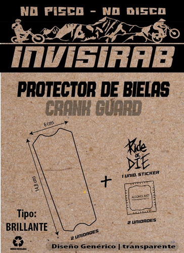 Protector Adhesivo Para Bielas De Bicicleta! Invisirab