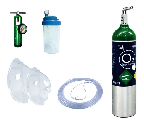 Imagen 2 de 8 de Kit De Tanque De Oxigeno Portatil 425 Litros, Sin Oxigeno