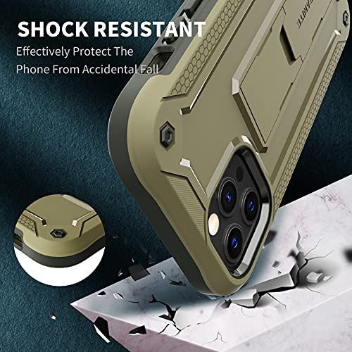 Funda Para iPhone 12 & 12 Pro Army Verde Uso Rudo
