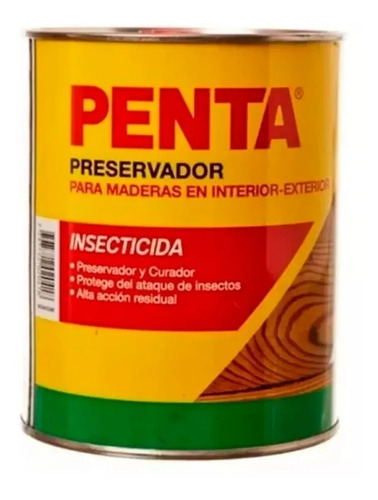 Insectricida Preservador Curador Madera Penta Lista Para Usar X 4 Lts