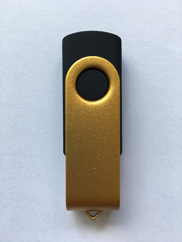 Imagen 3 de 11 de Pendrive Con Memoria De 1 Tb | Usb 2.0 / Dorado | Giratorio