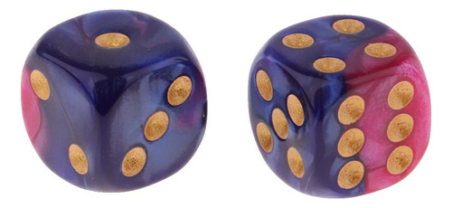 5 Piezas De Dados Para Práctica Matemática De Azul Morado