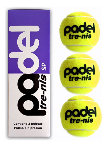 24 Envases De Pelotas Pádel Sin Presión Tre-nis Modelo Speed Amarillo
