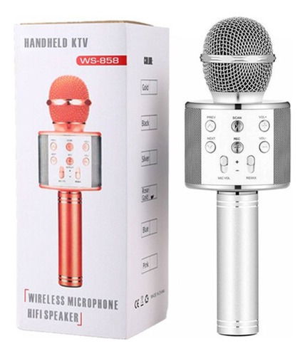 Microfono Inalambrico Karaoke Bocina Bluetooth Color Multicolor