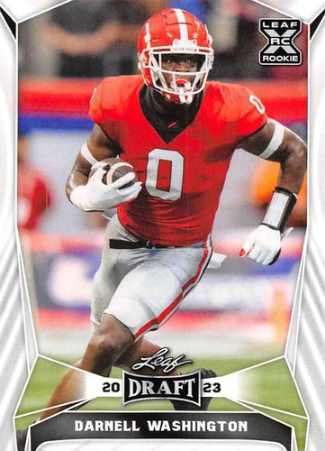 Darnell Washington Rc 2023 Leaf Draft 45 Novato Nm+-mt+ Nfl