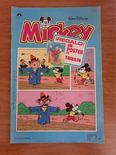 Cómic Mickey Número 160 Editora Pincel Tucumán Cochrane 1988 ( Sin Póster )