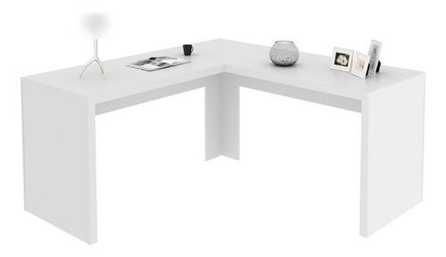 Mesa Escritório De Canto Multimóveis Vcr25024 Branco