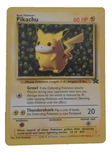 Pokemon Tcg Pikachu (growl) (wp 1)