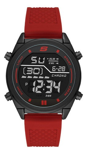 Reloj Hombre Skechers Kentwood Silicon R Color De La Correa Rojo