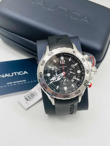 Reloj nautica negro hombre sale