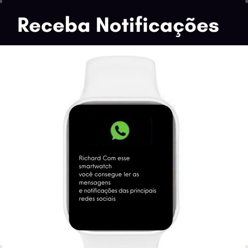Relógio Smartwatch D20 Bluetooth Android Ios Monito Cardíoco