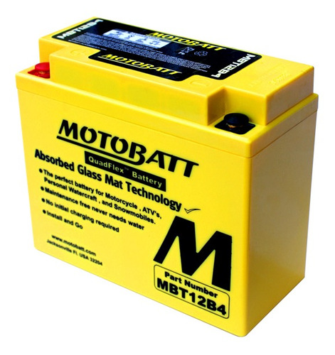 Bateria Motobatt Quadflex 12v 11 Ah Mbt12b4 Yt12b-bs Yt12b-4